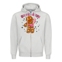 Dove Grey sugar and spice Zipper Hoodie - MaliasSmallBusiness