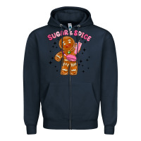 Navy sugar and spice Zipper Hoodie - MaliasSmallBusiness