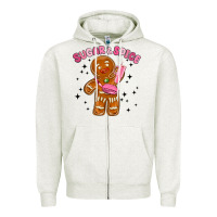 Oatmeal Heather sugar and spice Zipper Hoodie - MaliasSmallBusiness