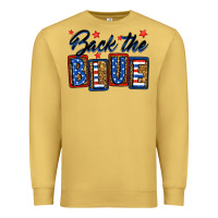 Antique Gold Back the blue Premium Sweatshirt - Neo Western