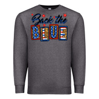 Charcoal Heather Back the blue Premium Sweatshirt - Neo Western