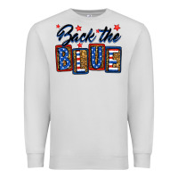 Dove Grey Back the blue Premium Sweatshirt - Neo Western