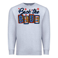 Heather Grey Back the blue Premium Sweatshirt - Neo Western