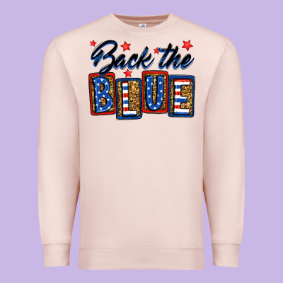 Back The Blue Premium Sweatshirt Designed By Neo Western