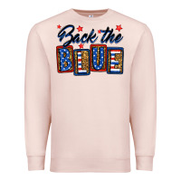 Pale Pink Back the blue Premium Sweatshirt - Neo Western