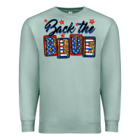 Seafoam Back the blue Premium Sweatshirt - Neo Western