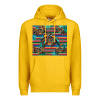 Lemon bucking bronco serape turquoise Premium Hoodie - Artiststas