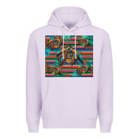 Lilac bucking bronco serape turquoise Premium Hoodie - Artiststas