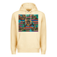 Pina Colada bucking bronco serape turquoise Premium Hoodie - Artiststas