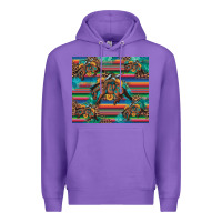Purple bucking bronco serape turquoise Premium Hoodie - Artiststas