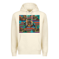 Sandshell bucking bronco serape turquoise Premium Hoodie - Artiststas