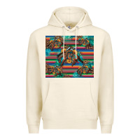Tofu bucking bronco serape turquoise Premium Hoodie - Artiststas