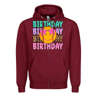Burgundy birthday Zipper Hoodie - MaliasSmallBusiness