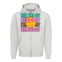 Dove Grey birthday Zipper Hoodie - MaliasSmallBusiness