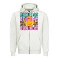 Oatmeal Heather birthday Zipper Hoodie - MaliasSmallBusiness