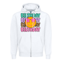 White birthday Zipper Hoodie - MaliasSmallBusiness