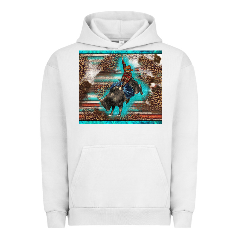 Western Rodeo Bullfighter Serape Leopards Turquoise's Gliterrs Urban Hoodie by BarkalooDesign | Teevron