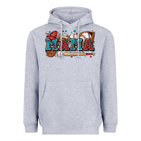Heather Grey mama baseball Heavyweight Hoodie - Zillion Design Studio