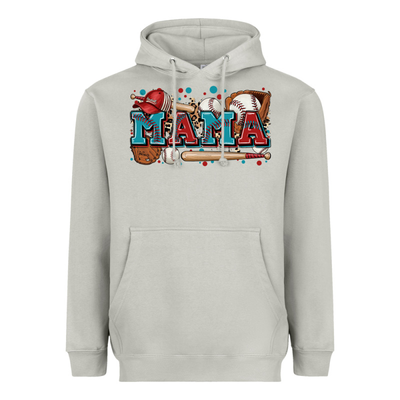 Mama Baseball Heavyweight Hoodie by Zillion Design Studio | Teevron