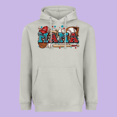 Mama Baseball Heavyweight Hoodie Designed By Zillion Design Studio