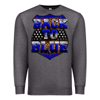 Charcoal Heather Back the blue Premium Sweatshirt - Neo Western