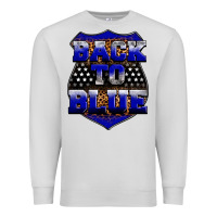 Dove Grey Back the blue Premium Sweatshirt - Neo Western