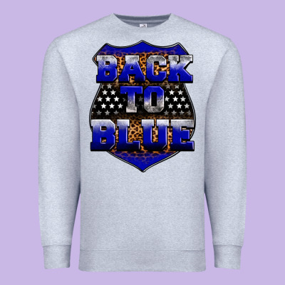 Back The Blue Premium Sweatshirt Designed By Neo Western