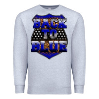 Heather Grey Back the blue Premium Sweatshirt - Neo Western