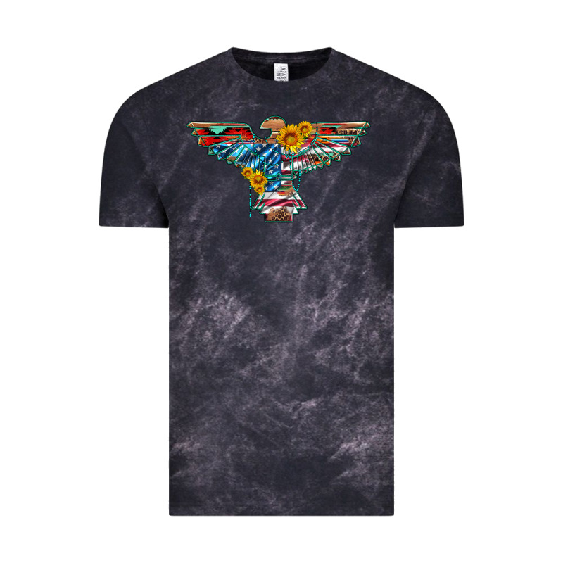 Thunderbird With Usa Flag And Sunflowers Vintage Tee by Artiststas | Teevron