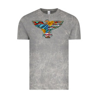 Cloud Rock thunderbird with usa flag and sunflowers Vintage Tee - Artiststas