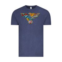 Vintage Denim thunderbird with usa flag and sunflowers Vintage Tee - Artiststas