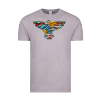 Vintage Zinc thunderbird with usa flag and sunflowers Vintage Tee - Artiststas