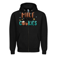 Black milf and cookies Zipper Hoodie - MaliasSmallBusiness