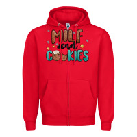 Red milf and cookies Zipper Hoodie - MaliasSmallBusiness