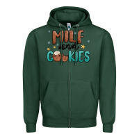 Sports Green milf and cookies Zipper Hoodie - MaliasSmallBusiness
