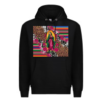 Black our lady of guadalupe serape background tumbler Premium Hoodie - Artiststas