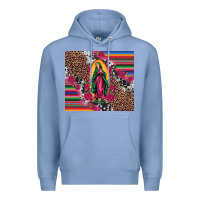 Colony Blue our lady of guadalupe serape background tumbler Premium Hoodie - Artiststas