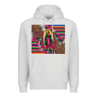 Dove Grey our lady of guadalupe serape background tumbler Premium Hoodie - Artiststas