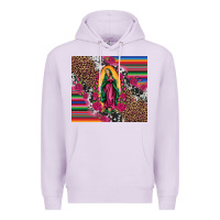 Lilac our lady of guadalupe serape background tumbler Premium Hoodie - Artiststas