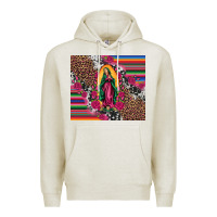 Oatmeal Heather our lady of guadalupe serape background tumbler Premium Hoodie - Artiststas