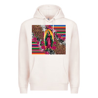 Pale Pink our lady of guadalupe serape background tumbler Premium Hoodie - Artiststas