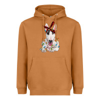 Meerkat bull terrier with christmas lights Heavyweight Hoodie - RanaPortraitStore