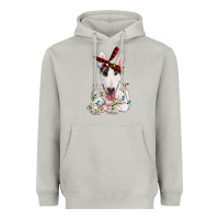 Moon Dust bull terrier with christmas lights Heavyweight Hoodie - RanaPortraitStore