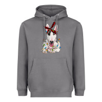 Storm bull terrier with christmas lights Heavyweight Hoodie - RanaPortraitStore