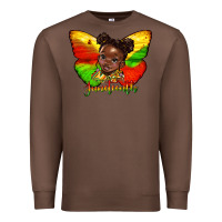 Chestnut juneteenth butterfly black girl Premium Sweatshirt - HRA Design Shop
