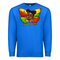 True Royal juneteenth butterfly black girl Premium Sweatshirt - HRA Design Shop