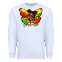 White juneteenth butterfly black girl Premium Sweatshirt - HRA Design Shop