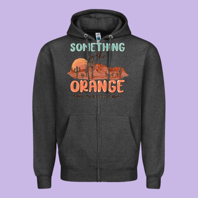 Zipper Hoodie something in the orange