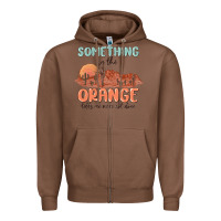Chestnut something in the orange Zipper Hoodie - MaliasSmallBusiness
