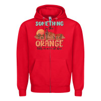 Red something in the orange Zipper Hoodie - MaliasSmallBusiness